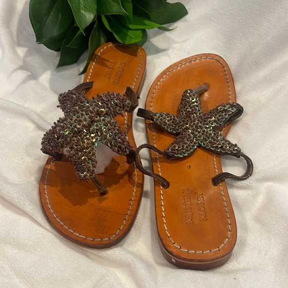Kristen’s Kloset Brown Starfish Sandals - Picture 1 of 5